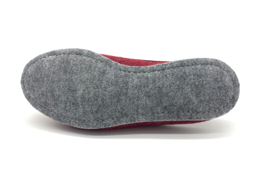 Filzpantoffel weinrot