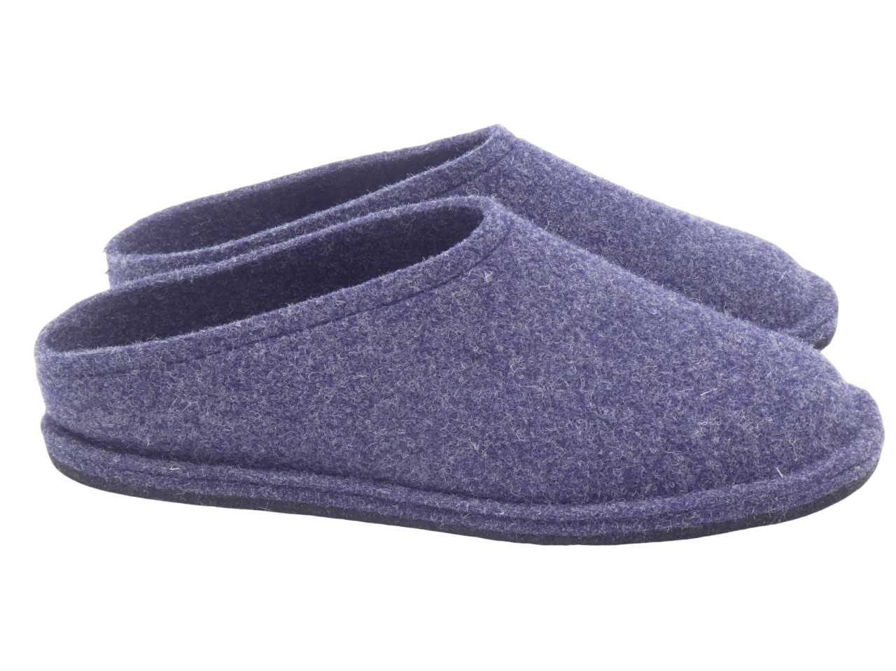 Barfußschuh Wollfilz blau meliert